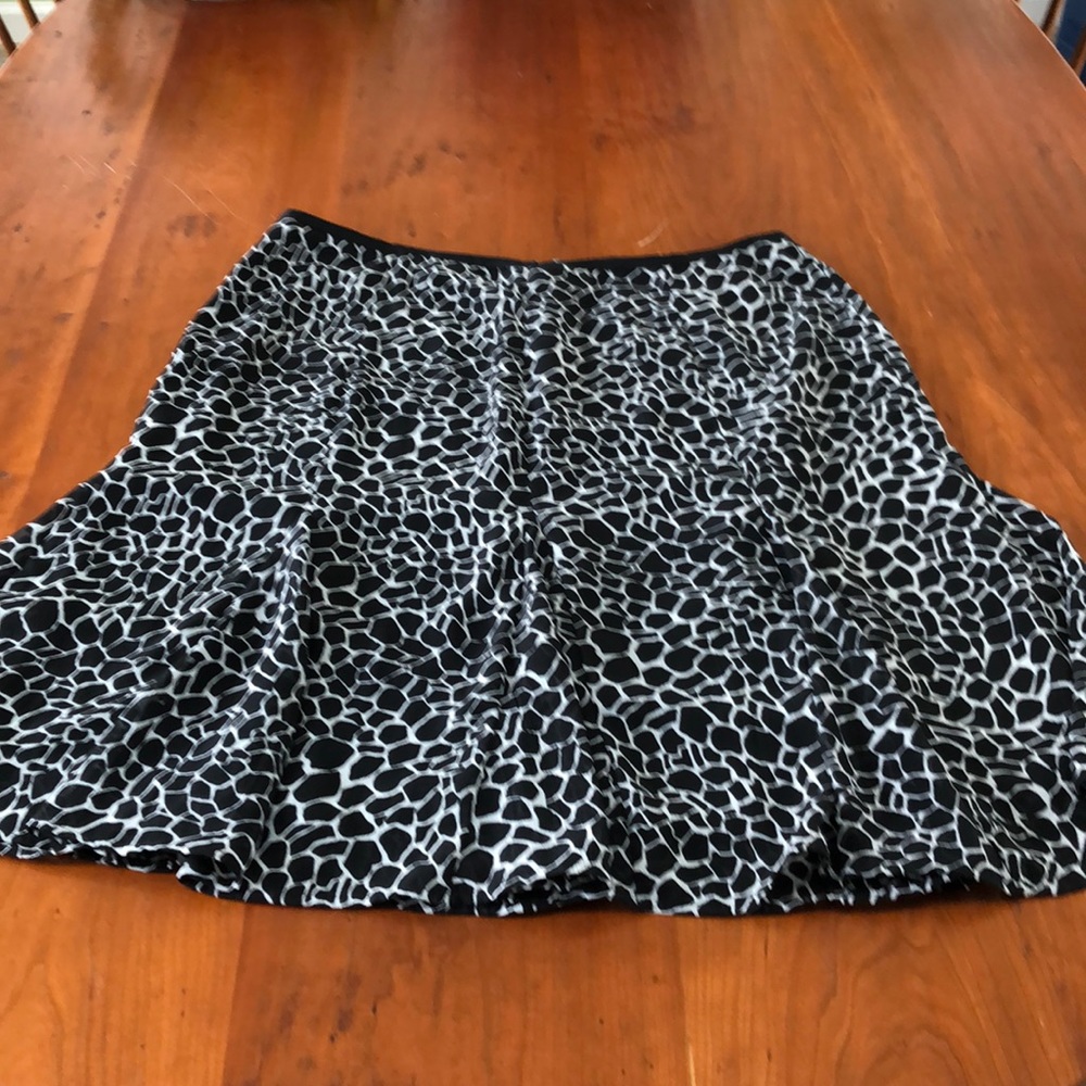 Giraffe print midi skirt